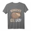Verrückte Igel Lady Damen T-Shirt – Süßes Geschenk für Igel Liebhaberinnen zu Weihnachten, Muttertag & Geburtstag