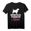 Norfolk Terrier Mama T-Shirt - Für Hundeliebhaberinnen und Hundemütter, klassisch geschnitten, perfekt als Geschenk