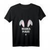 Damen Mama Hase Osterhase Ostergeschenk Partnerlook T-Shirt mit V-Ausschnitt - Lustiges Ostern Design für die Mutter
