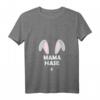 Damen Mama Hase Osterhase Ostergeschenk Partnerlook T-Shirt mit V-Ausschnitt - Lustiges Ostern Design für die Mutter