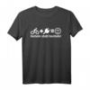 lächeln statt hecheln T-Shirt für E-Bike, Pedelec & Mountainbike - Lustige Geschenkidee für Radfahrer, Oma & Opa zum Geburtstag oder Ostern
