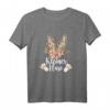 Kleiner Hase Osterhase florales Leo Outfit Damen T-Shirt – Lustiges Partnerlook für Ostern und perfekte Oster Geschenke für Frauen