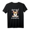Corgi Dog Mama Damen Mädchen T-Shirt – Trendiges Welpe Mutter Hundeliebhaber Shirt für Geburtstag, Muttertag & Weihnachten
