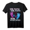 Mama Papa Babyfüße Wunschkind Familie T-Shirt – Süßes Schwangerschafts- und Babyshirt für Mütter, Väter & Familie als Geschenkidee