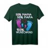 Mama Papa Babyfüße Wunschkind Familie T-Shirt – Süßes Schwangerschafts- und Babyshirt für Mütter, Väter & Familie als Geschenkidee
