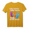 Mama Papa Babyfüße Wunschkind Familie T-Shirt – Süßes Schwangerschafts- und Babyshirt für Mütter, Väter & Familie als Geschenkidee