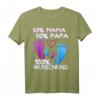 Mama Papa Babyfüße Wunschkind Familie T-Shirt – Süßes Schwangerschafts- und Babyshirt für Mütter, Väter & Familie als Geschenkidee