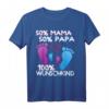 Mama Papa Babyfüße Wunschkind Familie T-Shirt – Süßes Schwangerschafts- und Babyshirt für Mütter, Väter & Familie als Geschenkidee