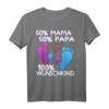 Mama Papa Babyfüße Wunschkind Familie T-Shirt – Süßes Schwangerschafts- und Babyshirt für Mütter, Väter & Familie als Geschenkidee