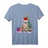Lustiger hässlicher Weihnachts-Pullover mit Katze, Weihnachtsbaum und Lichtern – Originelles Geschenk für Katzenliebhaber und Weihnachtsfans