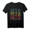 Vintage 44. Geburtstag T-Shirt 'Born 1978' im Retro-Stil - Lustiges Geschenk für Mutter, Vater, Damen & Herren