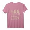 66. Geburtstag T-Shirt - Mit 66 Jahren da fängt das Leben an, Vintage Design, perfektes Geschenk für Geburtstagsfeier & Party