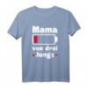Mama von drei Jungs T-Shirt mit leerer Batterie – Perfektes Geschenk für Mama, Muttertag, Geburtstag & Weihnachten