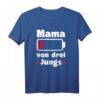 Mama von drei Jungs T-Shirt mit leerer Batterie – Perfektes Geschenk für Mama, Muttertag, Geburtstag & Weihnachten