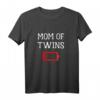 Lustiges Zwillingsmutter T-Shirt mit low Battery Symbol - Perfektes Geschenk für erschöpfte Mütter, die Ruhe und Humor suchen