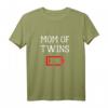Lustiges Zwillingsmutter T-Shirt mit low Battery Symbol - Perfektes Geschenk für erschöpfte Mütter, die Ruhe und Humor suchen