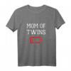 Lustiges Zwillingsmutter T-Shirt mit low Battery Symbol - Perfektes Geschenk für erschöpfte Mütter, die Ruhe und Humor suchen