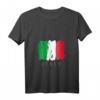 Damen I Love Italy T-Shirt mit Flagge - Trendiges grafisches V-Ausschnitt Shirt für Reisen, Sommer, Strand & Partys