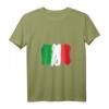 Damen I Love Italy T-Shirt mit Flagge - Trendiges grafisches V-Ausschnitt Shirt für Reisen, Sommer, Strand & Partys