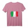 Damen I Love Italy T-Shirt mit Flagge - Trendiges grafisches V-Ausschnitt Shirt für Reisen, Sommer, Strand & Partys