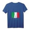 Damen I Love Italy T-Shirt mit Flagge - Trendiges grafisches V-Ausschnitt Shirt für Reisen, Sommer, Strand & Partys