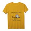 Damen Lustiges Katze T-Shirt 'I Like To Stay In Bed It's Too Peopley Outside' – Witziges Introvertierten-Shirt für jeden Anlass