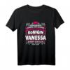 Vanessa Name Lustiges Königin Shirt mit Krone – Personalisiertes Geschenk für Frauen zum Geburtstag, Weihnachten, Festival und Party