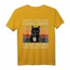 Das mache ich Ich trinke Kaffee Ich hasse Leute Black Cat T-Shirt – Lustiges Geschenk für Katzen- und Kaffeeliebhaber zu Geburtstag, Weihnachten, Vatertag und Muttertag