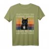 Das mache ich Ich trinke Kaffee Ich hasse Leute Black Cat T-Shirt – Lustiges Geschenk für Katzen- und Kaffeeliebhaber zu Geburtstag, Weihnachten, Vatertag und Muttertag