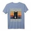 Das mache ich Ich trinke Kaffee Ich hasse Leute Black Cat T-Shirt – Lustiges Geschenk für Katzen- und Kaffeeliebhaber zu Geburtstag, Weihnachten, Vatertag und Muttertag