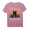 Das mache ich Ich trinke Kaffee Ich hasse Leute Black Cat T-Shirt – Lustiges Geschenk für Katzen- und Kaffeeliebhaber zu Geburtstag, Weihnachten, Vatertag und Muttertag