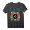Lustiges Billard T-Shirt mit Spruch 'Möge die Acht mit Dir sein' – Perfektes Geschenk für Billardfans zu Geburtstag, Weihnachten & Co.