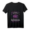 Damen Name Natascha Vorname Feier T-Shirt mit V-Ausschnitt – Personalisiertes Geschenk für Geburtstag, Feier und besondere Anlässe