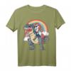 Einhorn reiten Dinosaurier T Rex T-Shirt – Lustiges Fantasy Graphic Tee für Kinder, Teenager & Erwachsene – Perfektes Geschenk für Einhorn- und Dinosaurier-Fans