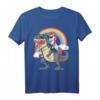 Einhorn reiten Dinosaurier T Rex T-Shirt – Lustiges Fantasy Graphic Tee für Kinder, Teenager & Erwachsene – Perfektes Geschenk für Einhorn- und Dinosaurier-Fans