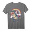Einhorn reiten Dinosaurier T Rex T-Shirt – Lustiges Fantasy Graphic Tee für Kinder, Teenager & Erwachsene – Perfektes Geschenk für Einhorn- und Dinosaurier-Fans