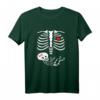 Damen Schwangere Mutter Halloween Shirt mit Baby Skelett - Lustiges Schwangerschafts-Halloween-T-Shirt für Partys und Geschenke