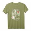 Damen Schwangere Mutter Halloween Shirt mit Baby Skelett - Lustiges Schwangerschafts-Halloween-T-Shirt für Partys und Geschenke