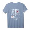 Damen Schwangere Mutter Halloween Shirt mit Baby Skelett - Lustiges Schwangerschafts-Halloween-T-Shirt für Partys und Geschenke
