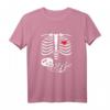 Damen Schwangere Mutter Halloween Shirt mit Baby Skelett - Lustiges Schwangerschafts-Halloween-T-Shirt für Partys und Geschenke