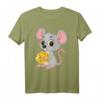 Niedliches Maus T-Shirt mit Käse-Motiv – Perfekt für Kinder, Großeltern und Tierliebhaber jeden Alters
