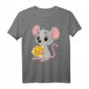 Niedliches Maus T-Shirt mit Käse-Motiv – Perfekt für Kinder, Großeltern und Tierliebhaber jeden Alters