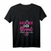Damen Brautmutter T-Shirt mit V-Ausschnitt – Lustiges Hochzeitsmotiv, Polterabend & HapDog Geschenk für Mama