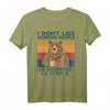 Ich mag weder Morning People noch Morning People Vintage Bär T-Shirt – Lustiges Geschenk zum HapDog für Morgenmuffel, Kaffee-Liebhaber & Humorvolle