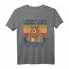 Ich mag weder Morning People noch Morning People Vintage Bär T-Shirt – Lustiges Geschenk zum HapDog für Morgenmuffel, Kaffee-Liebhaber & Humorvolle