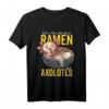 Kawaii Axolotl Ramen Nudel Kinder Anime T-Shirt - Lustiges Tiermotiv, Perfekt für Axolotl-Liebhaber und Tierfreunde