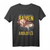 Kawaii Axolotl Ramen Nudel Kinder Anime T-Shirt - Lustiges Tiermotiv, Perfekt für Axolotl-Liebhaber und Tierfreunde