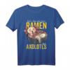 Kawaii Axolotl Ramen Nudel Kinder Anime T-Shirt - Lustiges Tiermotiv, Perfekt für Axolotl-Liebhaber und Tierfreunde