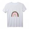 Damen Mama T-Shirt mit Regenbogen und Leopard - Spanisch inspiriertes V-Ausschnitt Shirt für Mütter