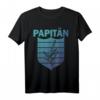 Lustiges Herren T-Shirt 'Ich bin dein - Papitän' mit Anker und Schild - Originelles Geschenk für Vatertag & Papa